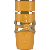 Lattafa Yara Tous bottle close-up shows long-lasting wear for daily fragrance.