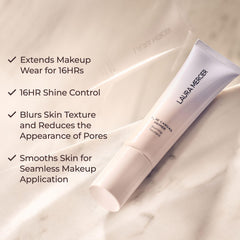 Laura Mercier Pure Canvas Primer rose extracts nourish and smooth skin texture.