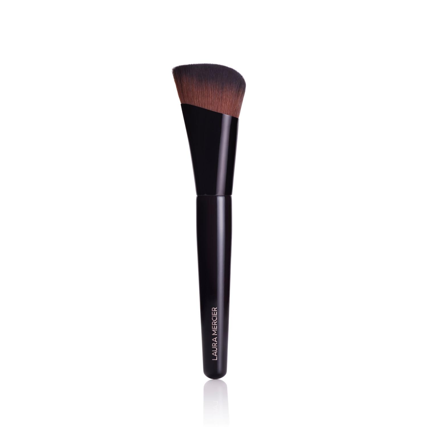 Laura Mercier Real Flawless Foundation Brush closeup showing dense bristles for seamless application.