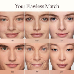 Laura Mercier Real Flawless serum concealer swatches 1C1 displaying light cool undertones.
