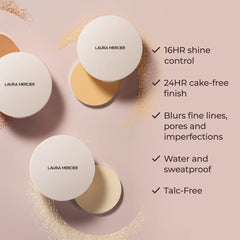 Laura Mercier Ultra-Blur swatch reveals natural soft-matte blur and pores-minimized look.