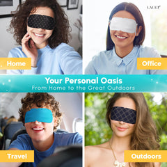LAUER COSMETIC mint eye mask provides refreshing, cooling relief for tired eyes