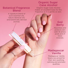 Lavanila Pure Vanilla application scene demonstrating clean, dry-skin use for lasting scent
