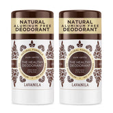 Lavanila Pure Vanilla deodorant pack of 2oz bottles for long-lasting odor protection.