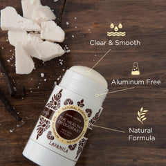 Lavanila Pure Vanilla deodorant scent with vanilla and freesia notes.