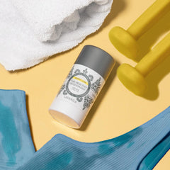 Lavanila Sport Luxe stick application close-up showing smooth, skin-breathing action.