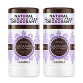 Lavanila Vanilla Lavender deodorant packaging with dual sticks for daily use.
