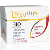 Lavilin underarm deodorant cream tube ready for travel and odor protection.