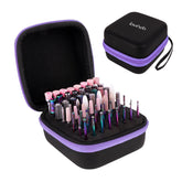 Lavinda Nail Drill Bits Holder front view shows organized 64-hole layout for quick access