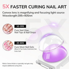 Lavinda nail lamp LCD display for easy timer control during manicures.