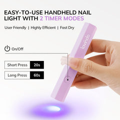 Lavinda mini nail lamp cordless for mobile manicures on the go