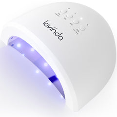 Lavinda UV LED Nail Lamp front view with matte finish and compact design for home use.