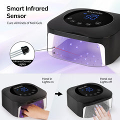 Lavinda UV Nail Lamp detachable base for easy cleaning and setup