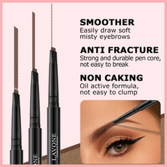 LAVONE brow color swatches display rich, natural tones for brows.