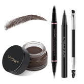LAVONE Eyebrow Pen in action creates natural hair-like strokes for fuller brows.