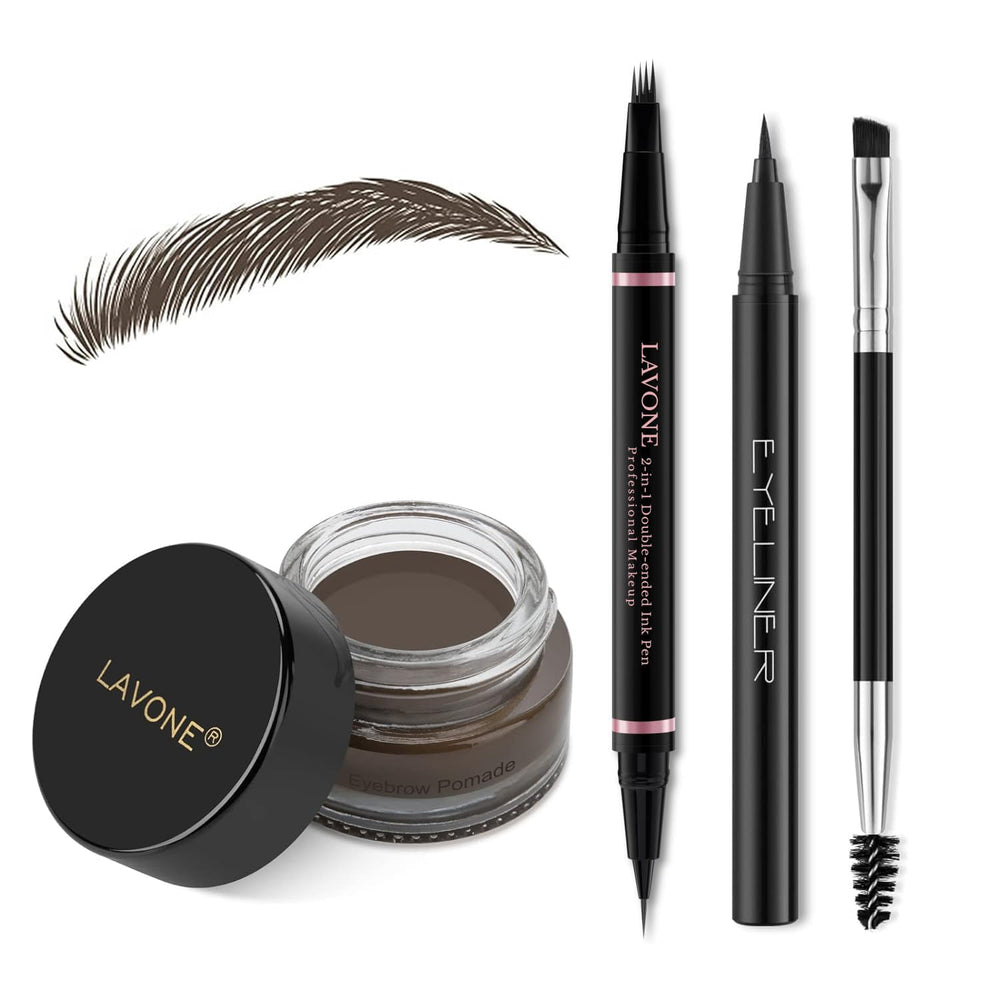 Lavone eyebrow pen microblade tip creates hair-like strokes for natural brows