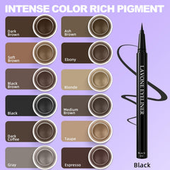 LAVONE gel eyeliner pot delivers creamy, blendable pigment for defined smoky eyes.