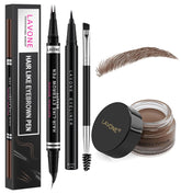LAVONE hair-like eyebrow pen with microblade tip creates natural strokes for fuller brows.