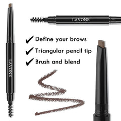 LAVONE waterproof liquid eyeliner swatch demonstrating precise line control and long-lasting wear