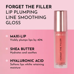 Lawless Forget the Filler lip gloss applying wand demonstrating smooth, comfortable hydrating glide