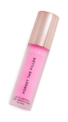 Lawless Forget the Filler Daisy Pink tube closeup highlighting creamy lip plumper texture