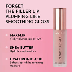 Lawless Forget The Filler Nudie Pink close-up shows hydrated, smooth lips after use.