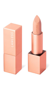 Lawless Forget the Filler lipstick application showing smooth, even color for everyday wear.