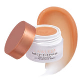 Lawless Forget The Filler Overnight Lip Mask jar close-up shows rich overnight hydration