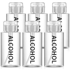 Layhit 6-pack 10oz alcohol pump bottle front view for easy, mess-free refills.