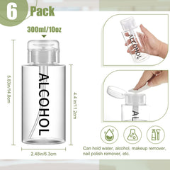 Layhit alcohol pump bottle black back view, showcasing durable, reusable design.