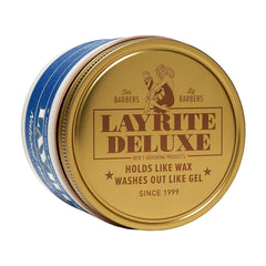 Layrite Natural Matte Cream used on dry hair for firmer control and definition.