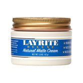 Layrite Natural Matte Cream jar with flexible hold for natural-looking style