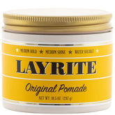 Layrite Original Pomade jar closeup showing easy wash-off and clean feel