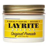 Layrite Original Pomade jar-front view showing classic packaging for reliable hold