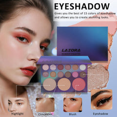LAZORA makeup kit setting spray for long-lasting wear and freshness