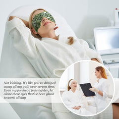LazyGa Jade Eye Mask travel-friendly design shown for on-the-go relaxation.