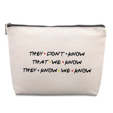 Lcoanriut Friends cosmetic bag front view, gift-worthy for fans.