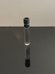 Le Labo AnOther 13 dabber sample label detail captures typography for collectibility.