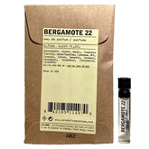 Le Labo Bergamote 22 mini vial for travel-friendly fragrance sampling.