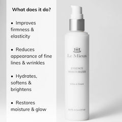 Le Mieux Essence Moisturizer applying routine image for daily skincare ritual.