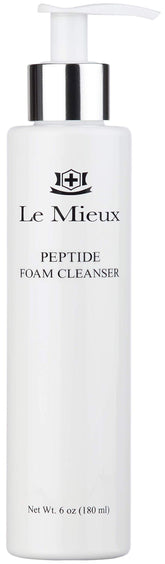 Le Mieux Peptide Foam Cleanser foam lather for gentle makeup removal.