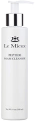 Le Mieux Peptide Foam Cleanser foam lather for gentle makeup removal.