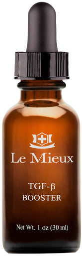 Le Mieux TGF-B Booster serum texture close-up showing silky hydration for radiant skin.