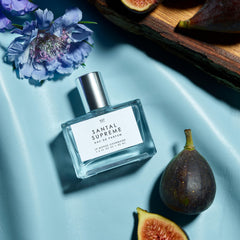 Le Monde Gourmand Santal Supreme vetiver close-up shows earthy depth