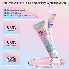 Leadyeah B Flat Belly Firming Cream 5ml trial vial invites texture test.