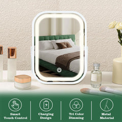 Leadzones led-lighting-settings highlights warm neutral cool options for natural-looking makeup.