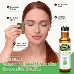 Leczhmyo castor oil roll-on amber bottle protects oil from light.