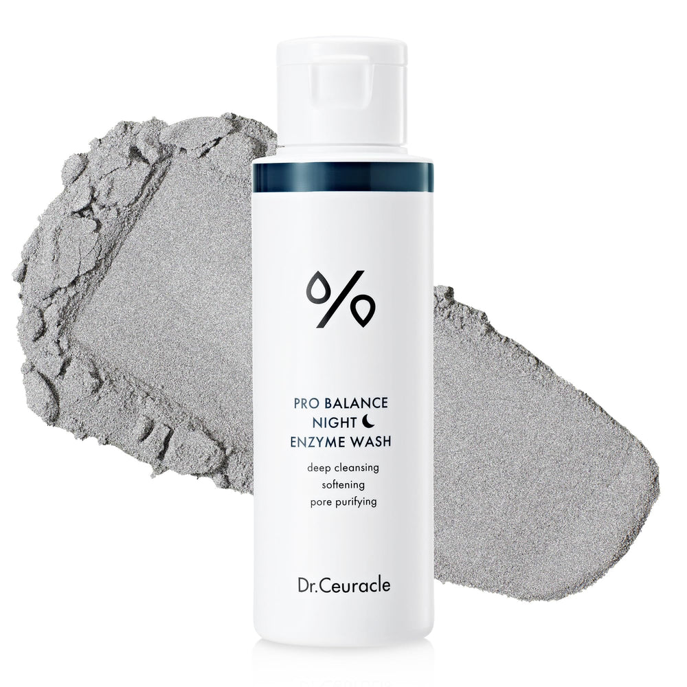 Leegeehaam Dr.Ceuracle Pro Balance enzyme powder wash powder-to-foam for gentle cleansing.