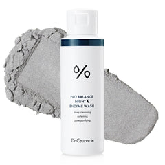 Leegeehaam Dr.Ceuracle Pro Balance enzyme powder wash powder-to-foam for gentle cleansing.