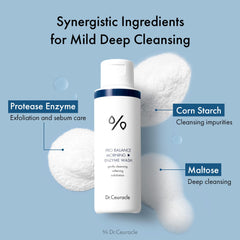 Leegeehaam Dr.Ceuracle Pro Balance powder foam formation closeup for refreshing cleanse.